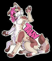 Marker taur badge of Tally, a dog-taur. Marker taur badge of Tally, a dog-taur.