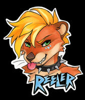 Marker bust badge of Reeler, an otter.