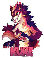 Digital half body badge of Kure, a wolf. Digital half body badge of Kure, a wolf.